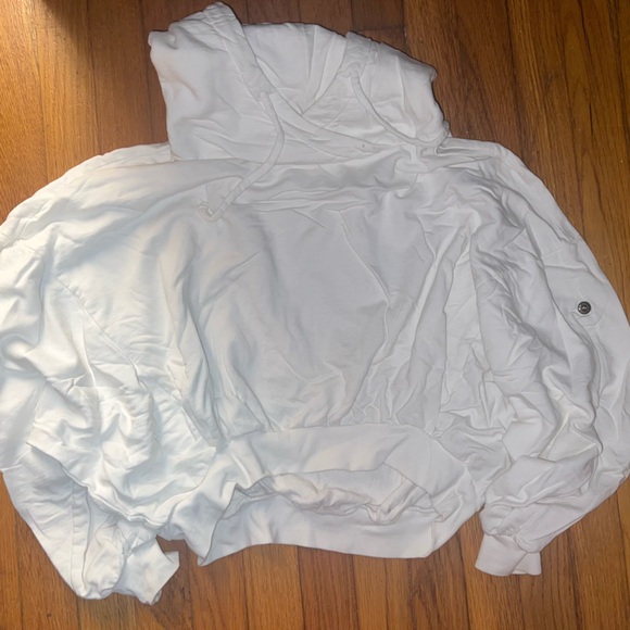 Young Fabulous and Broke White Cropped Hoodie - Picture 2 of 3